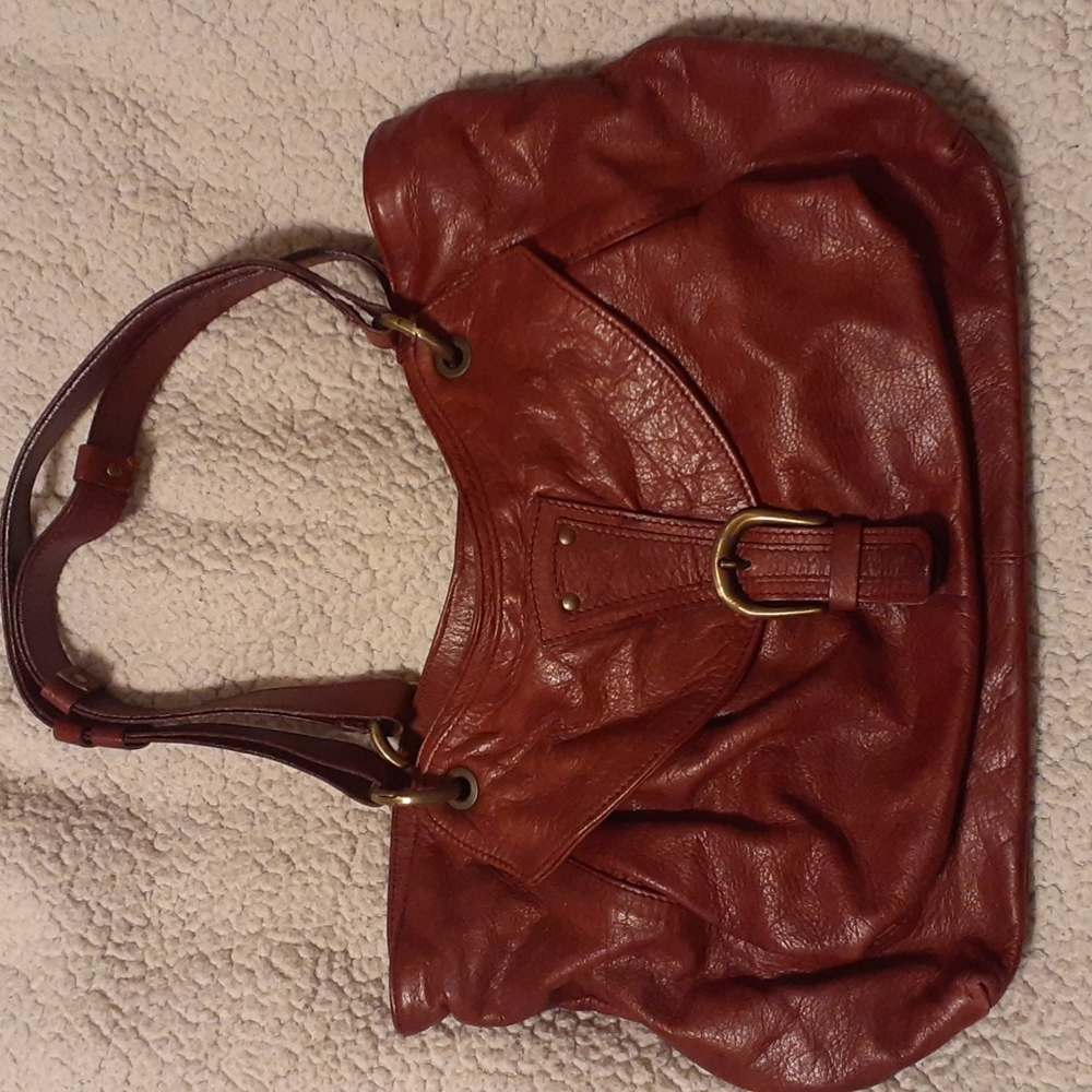 Italian genuine leather brown handbag (Stephen Italian leather bag)